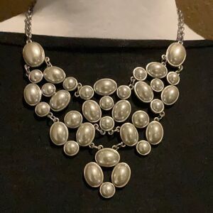 Vintage Pearl Statement Necklace